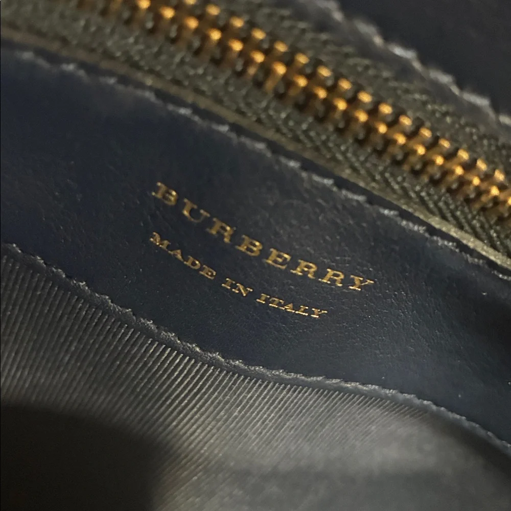Burberry Men’s Plaid Crossbody Bag in Beige and Navy